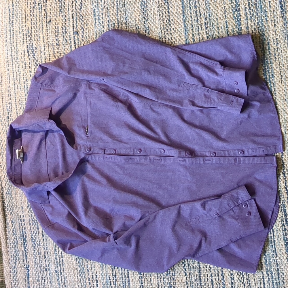 Duluth trading company Purple women's hiking shirt
